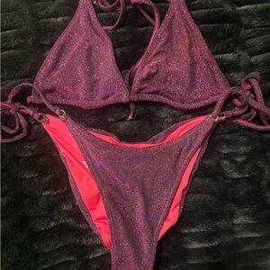 Enez swim Sparkling Purple/ Cherry Two-Piece Bikini